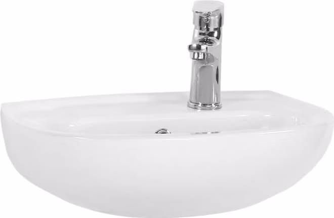 Lavabo da appoggio in Vetroceramica, modello lavabo singolo, dimensioni 45x30 cm, colore bianco