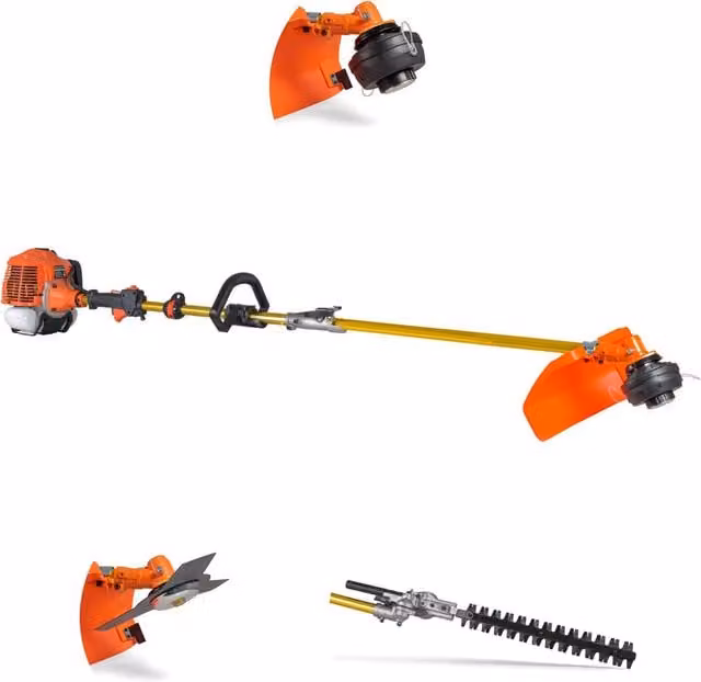 Decespugliatore Multifunzione a Scoppio 3 in 1 Boudech Monster 620 Arancione con Motore a 2 Tempi, Disco 3T e Tagliasiepe