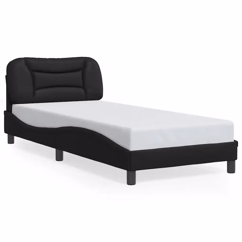 Giroletto senza materasso Hvar vidaXL in similpelle nera, L/P/H: 90 x 190 cm – 2