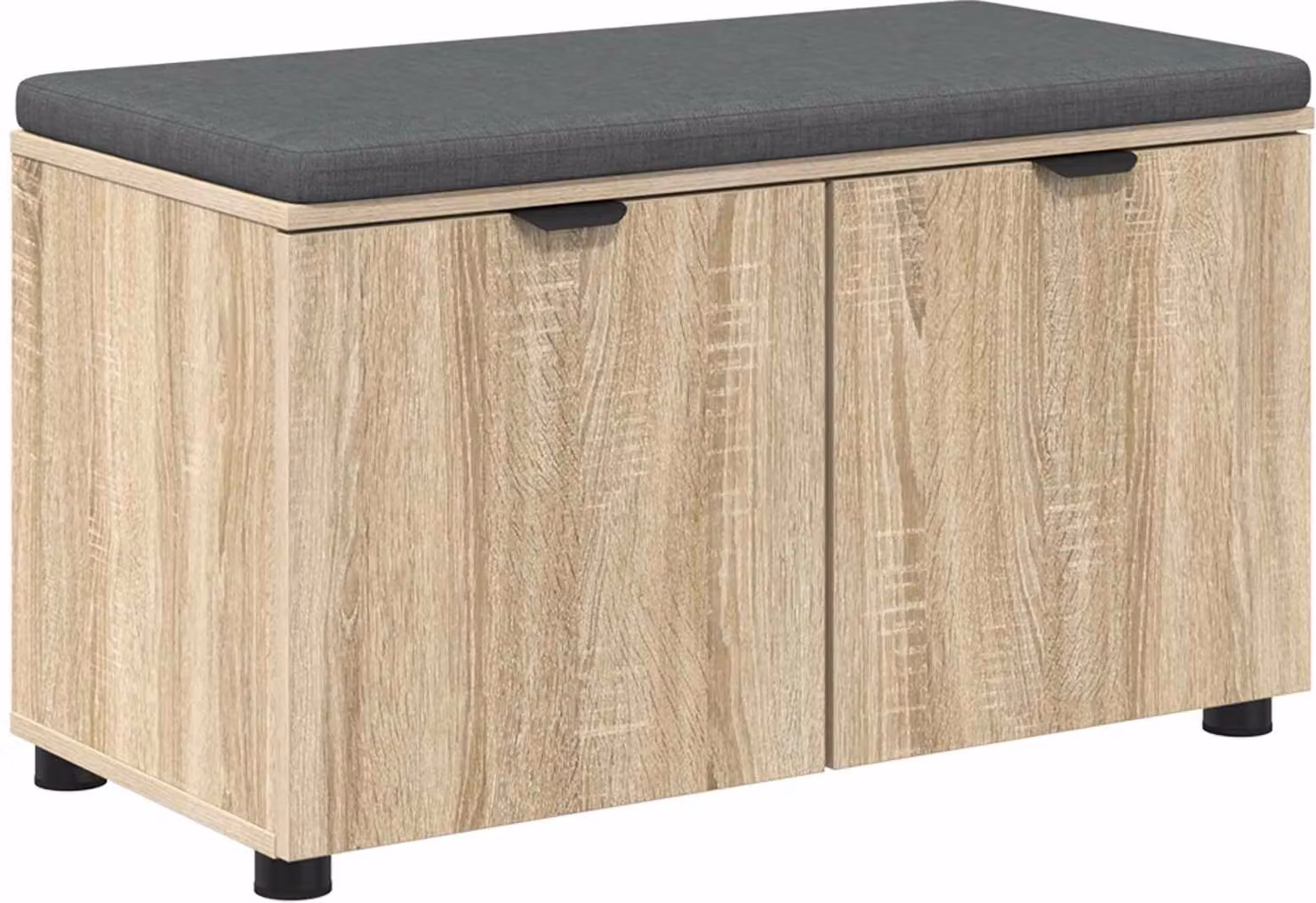 Panca per ingresso con cuscino Rovere Sonoma 80 x 38 x 46 cm