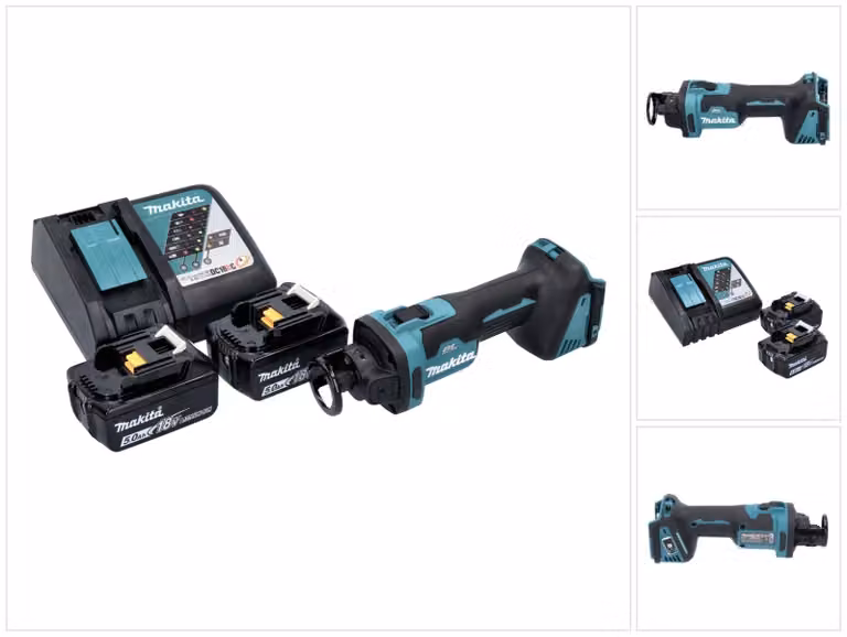 Fresa rotante a batteria Makita DCO 181 RT 18 V 32000 rpm brushless + 2x batteria ricaricabile 5,0 Ah + caricabatterie