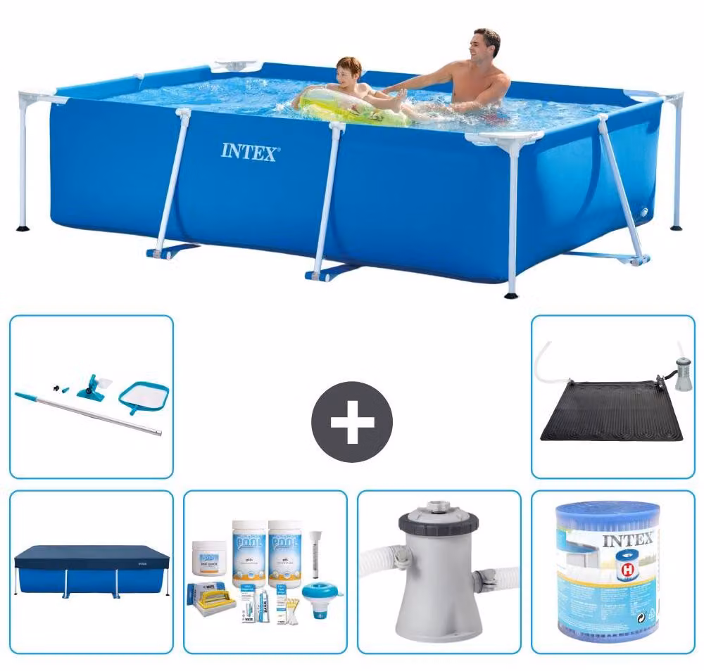 Piscina fuori terra rettangolare - 260x160x65 cm - 7 pezzi - Modello S30076