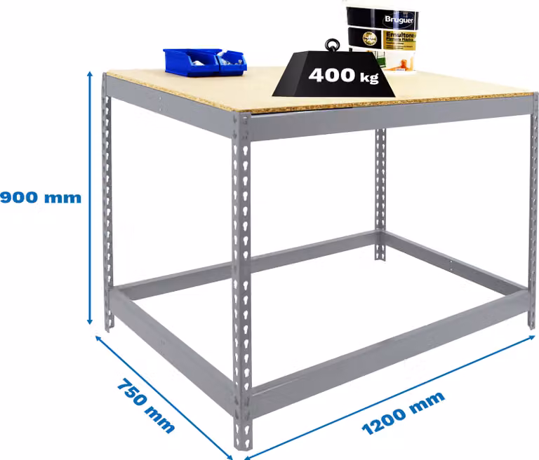 Simonrack Banco da lavoro SIMONWORK BASIC 1 silber 120,0 x 75,0 x 90,0 cm