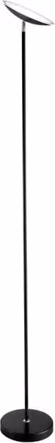 Piantana Moderna Febe Perenz Illumina in Metallo e Vetro Nero con LED 18W 3000K Luce Bianca Calda – 1