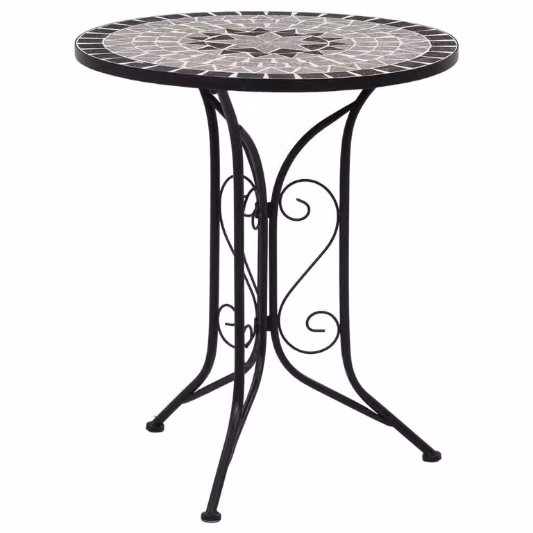 Set Bistrò 3 pz con Mosaico in Vetroceramica Grigio