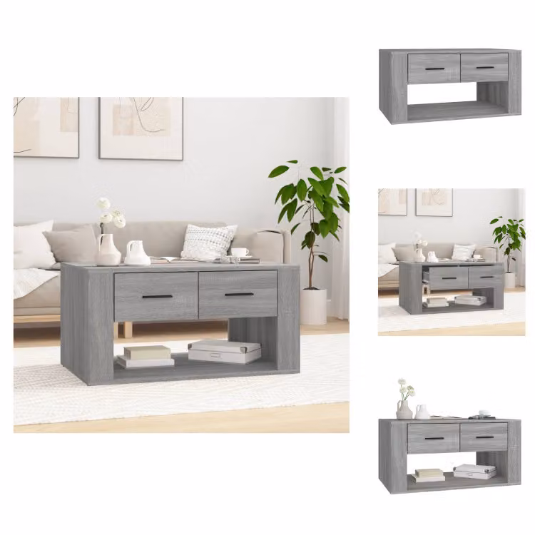 vidaXL Tavolino grigio Sonoma 80x50x40 cm in legno - Tavolini da caffè