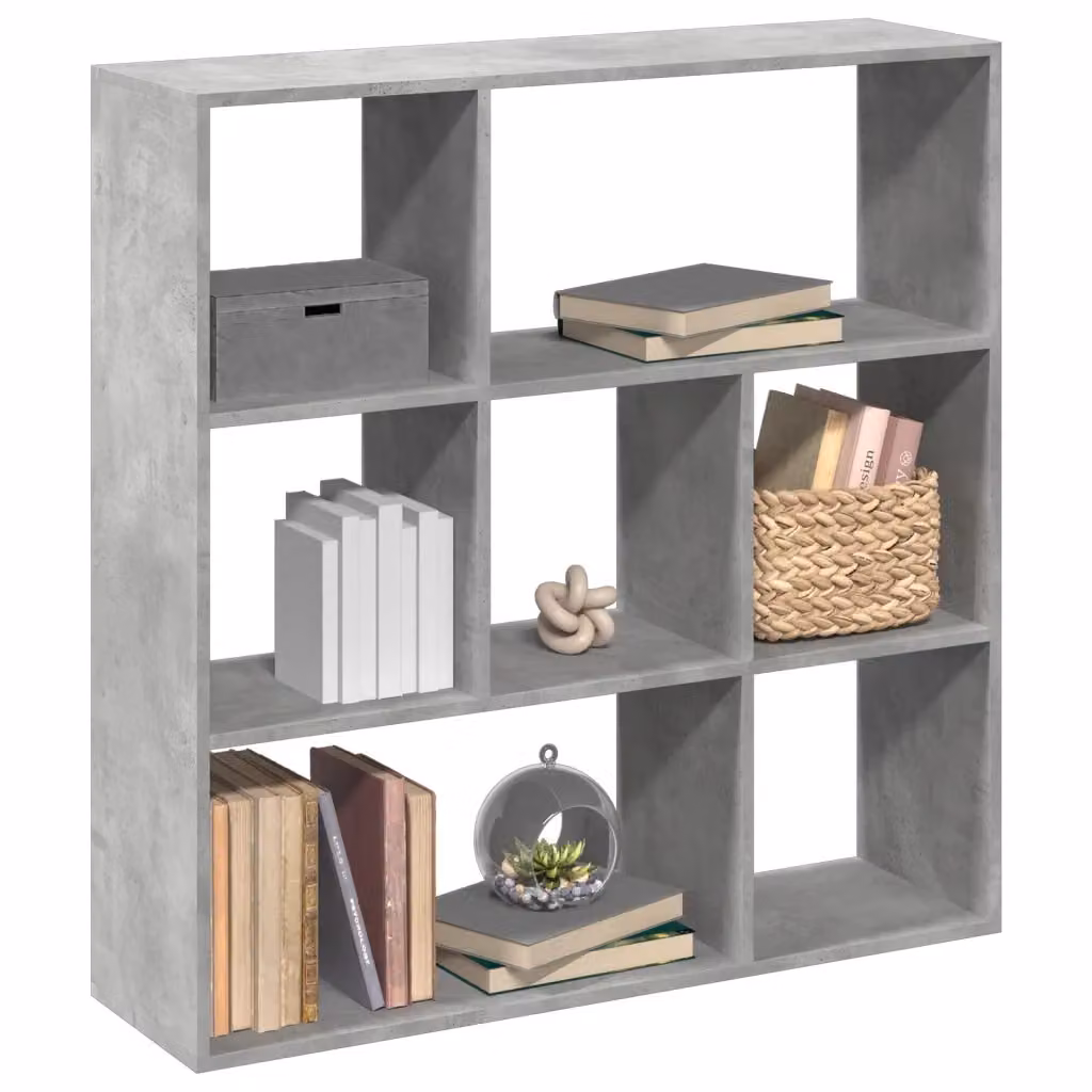 Libreria Divisorio vidaXL Moderna in MDF Grigio Opaco L: 102 cm, P: 29 cm, H: 103,5 cm