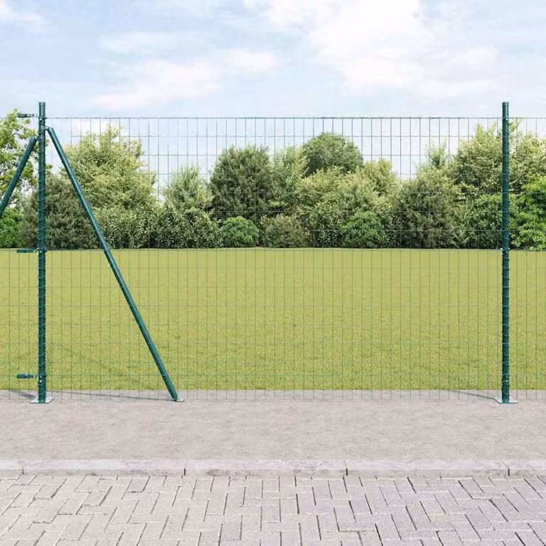 Maison Exclusive - Recinzione con Posto Verde 1,2 x 25 m Acciaio e PVC