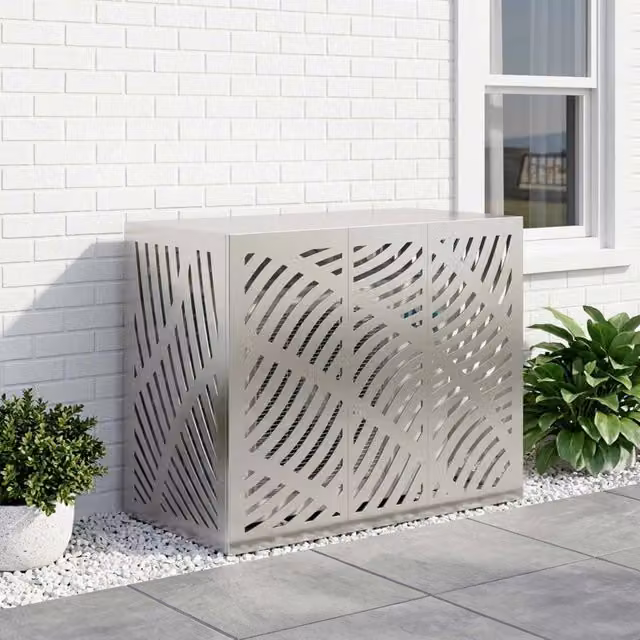 Copertura per condizionatore d'aria Argento 110 x 50 x 80 cm 8014112