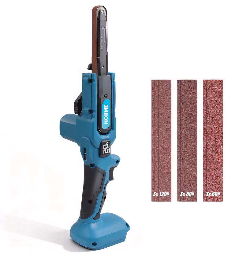 Levigatrice a nastro, levigatrice a batteria - 18 V - 6 velocità - Lunga e stretta