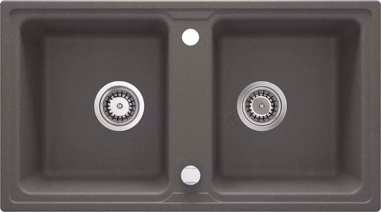 2-bowl granite sink