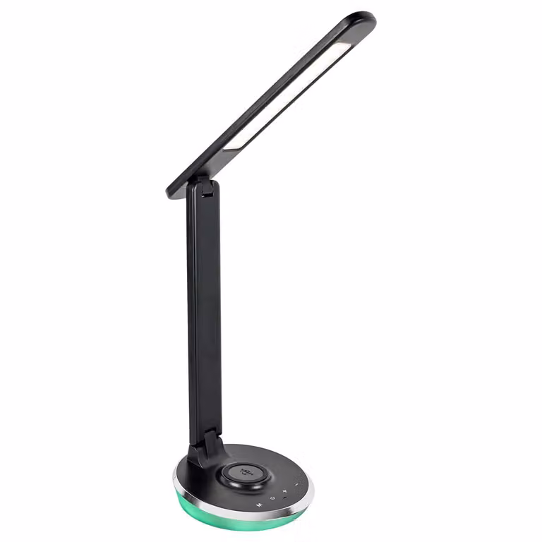 Lampada da scrivania moderna nera USB per ufficio soggiorno LED dimmerabile RGB cambia colore 6W JACEY Rabalux