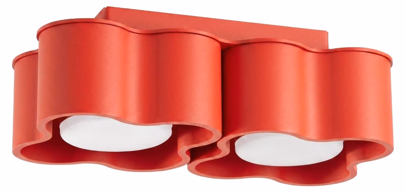Plafoniera OVIO 2 rossa Gx53 2xGx53 10W alluminio 8x12x24,5cm Sollux Lighting