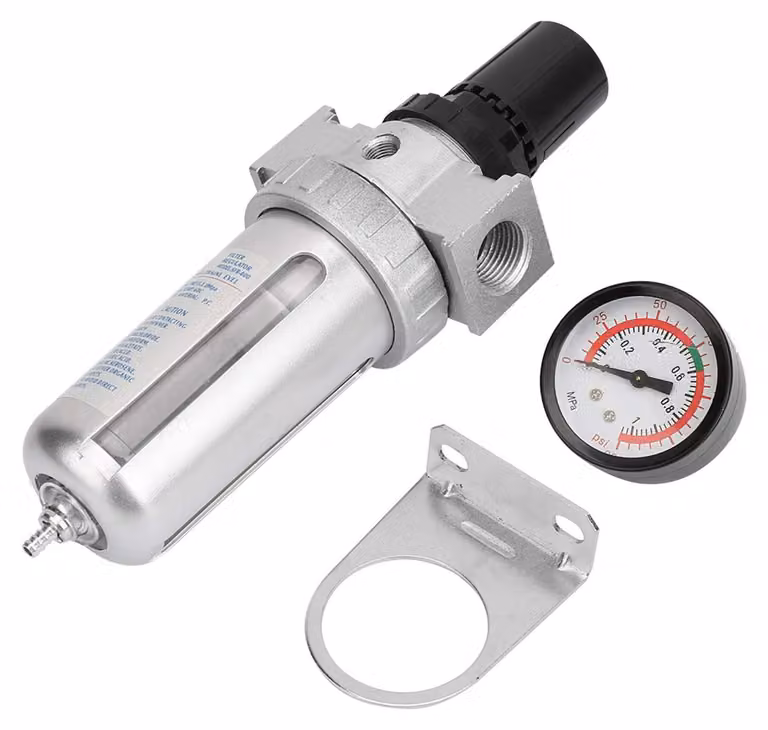 Regolatore di filtro BSP 1/2" per compressore d'aria, con separatore di umidità