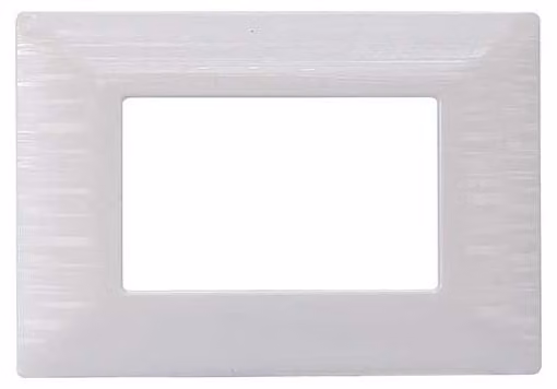 Placca compatibile Bticino Matix 3 moduli plastica colore bianco satinato