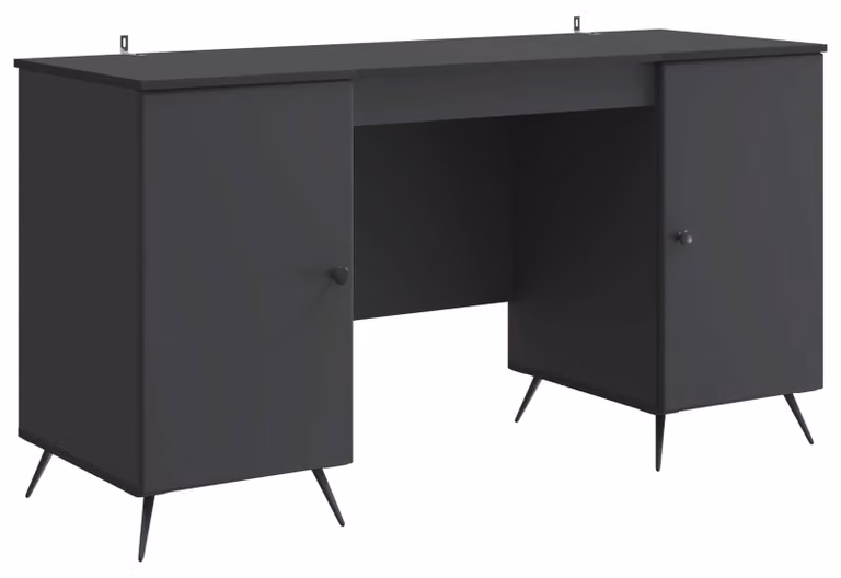 Scrivania Nero 142,5 x 50 x 75 cm Legno ingegnerizzato