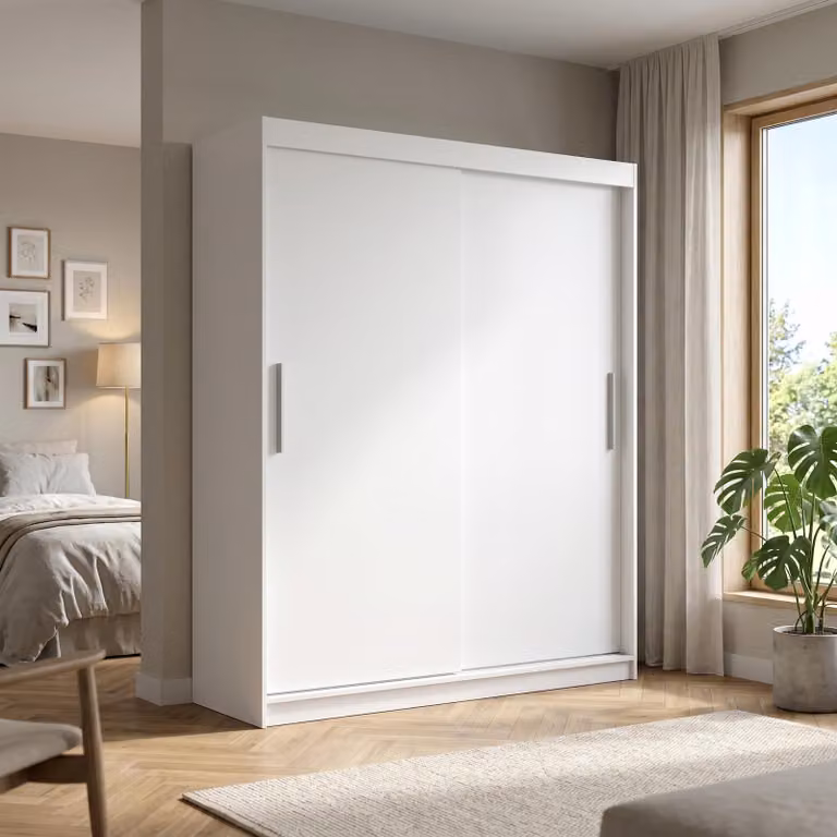 Armadio a porte scorrevoli Masseno VIVA 180/215,5/59 cm, 2 ante, bianco