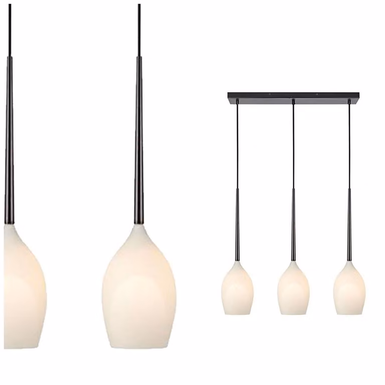 Lampada a sospensione SALUT nera 3 lampadine