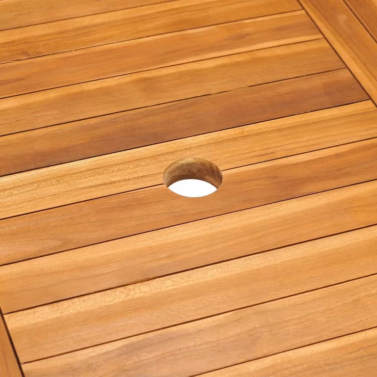 set da pranzo da giardino 7 pezzi con cuscini in legno massiccio teak grigio