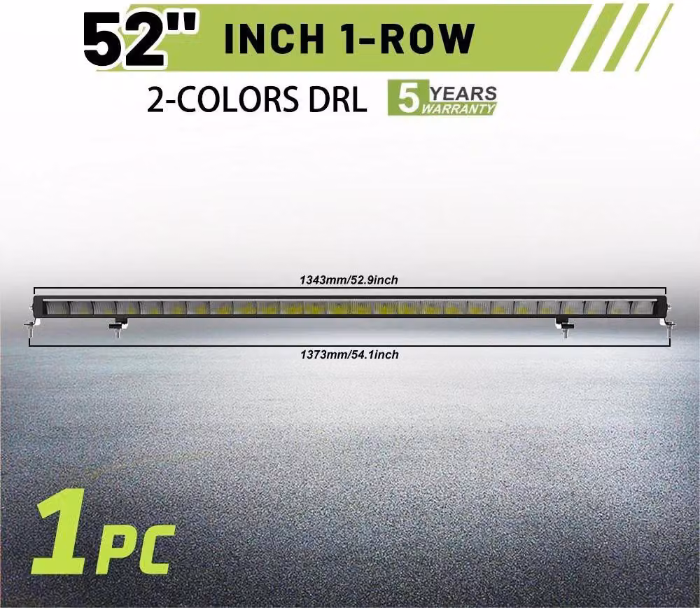 Striscia luminosa a LED, design a fascio combinato, migliore protezione IP68, 52 pollici con DRL