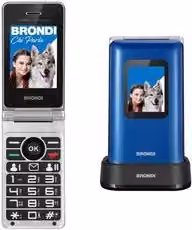 Cellulare Brondi Amico Prezioso Blue Metal con tasti grandi e tasto SOS per anziani