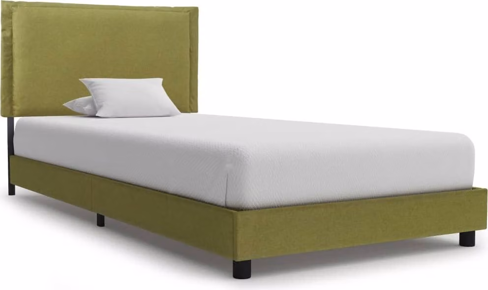 vidaXL Struttura letto in tessuto verde 90x200 cm - Struttura letto - Cornici letto - Struttura letto - Letto