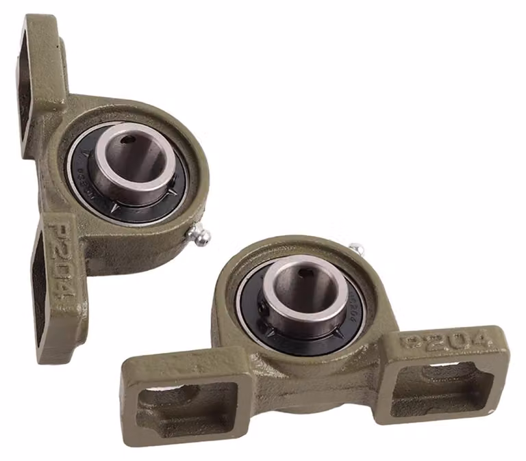 Cuscinetti a manicotto - 2 pezzi - Autolivellanti - Alloggiamento in acciaio/ghisa di alta qualità - Diametro dell'albero: 20 mm - Resistenti - Prestazioni affidabili - Cuscinetti