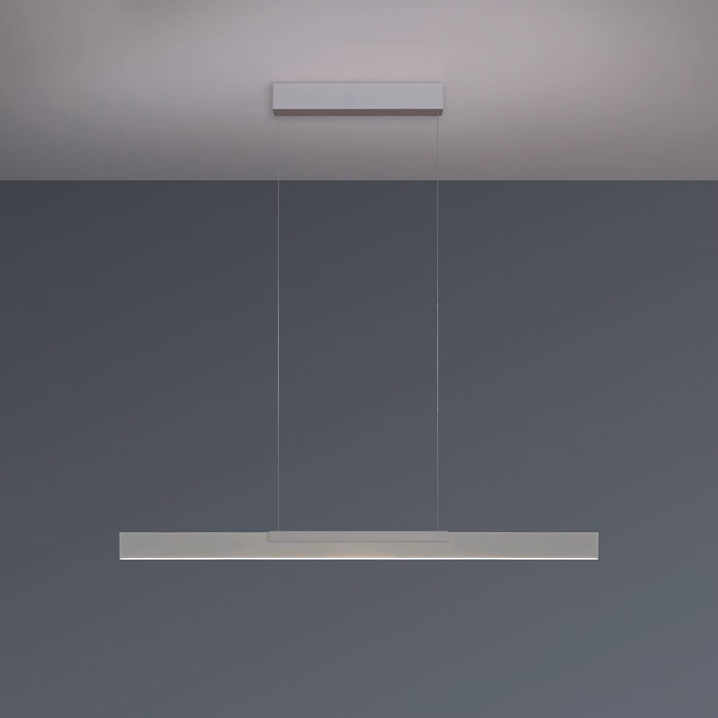 BOPP Lampada LED a sospensione Bopp Nano 2.0, lunghezza 100 cm, colore alluminio dimmerabile, Alluminio / Grigio / Zincato, Soggiorno / Sala da pranzo, Alluminio, Moderno