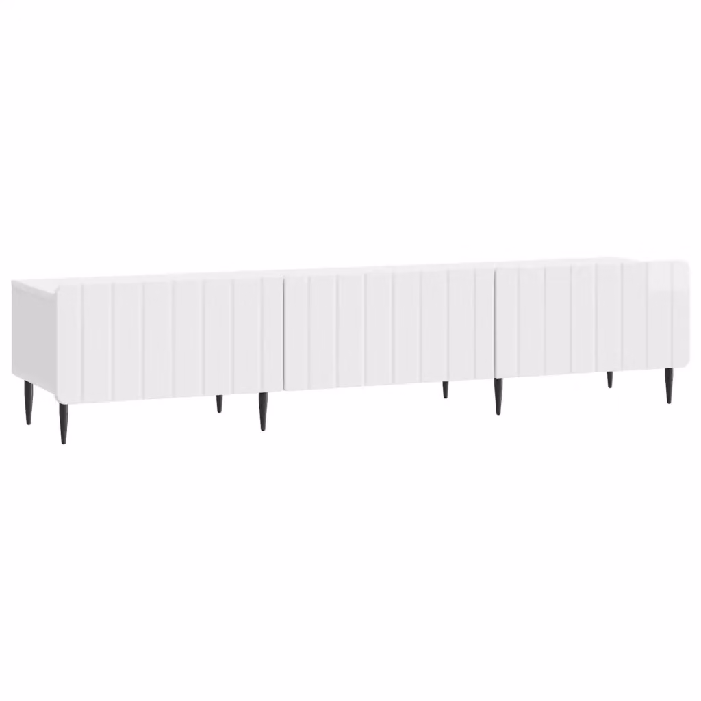 Mobile TV moderno vidaXL bianco lucido in legno MDF L: 147 cm, P: 34,5 cm, H: 32 cm – 2