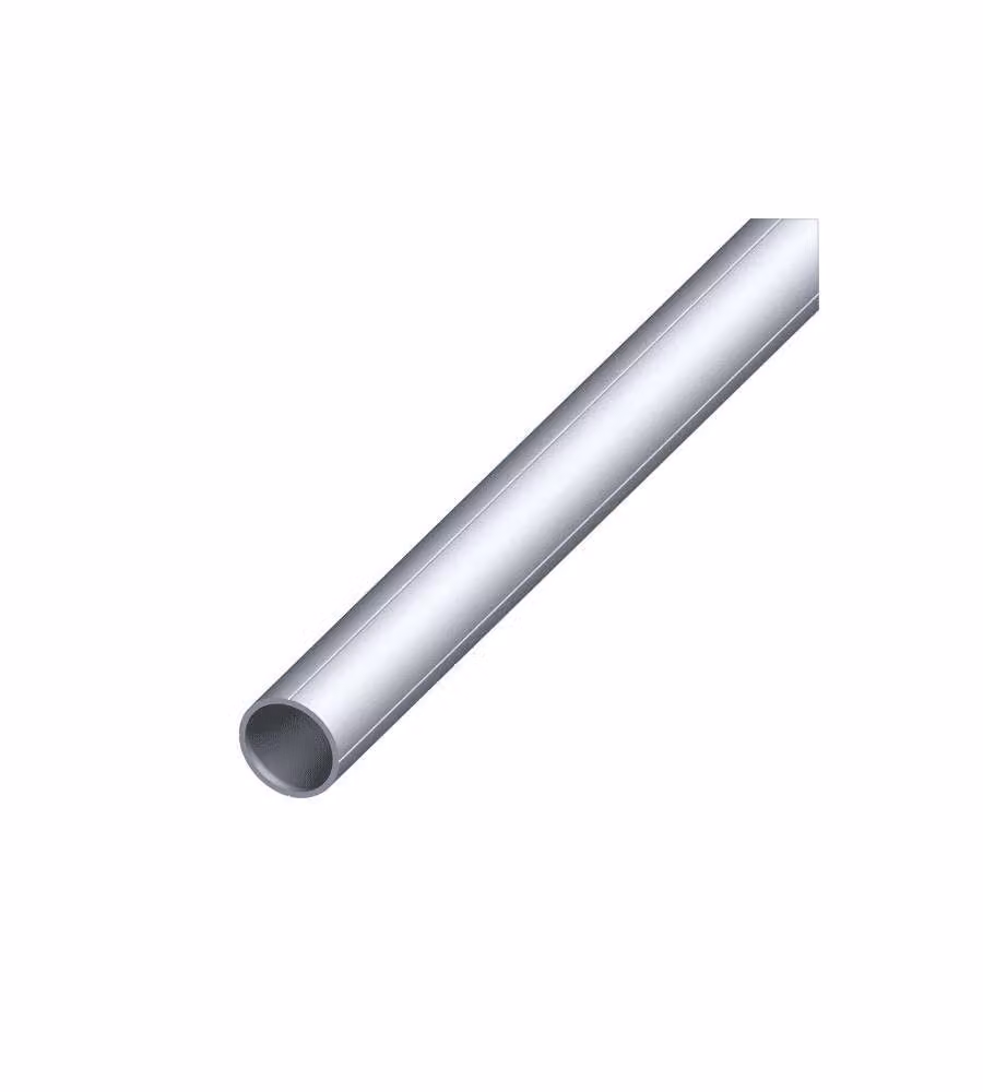 Tubo tondo in alluminio Alfer colore argento, Diametro: 1,55 cm, Spessore: 0,15 cm, Lunghezza: 2,5 m