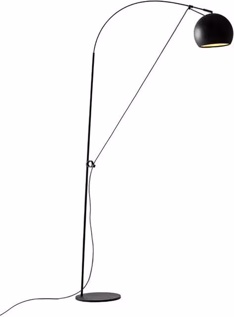 Perenz Piantana in metallo, lampada da terra colore nero, diametro 30 cm altezza regolabile 274 cm lampadina 1xE27 max. 60W non inclusa