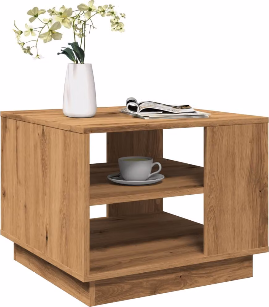 Maison Exclusive - Tavolino Artisan in rovere 55x55x42 cm Materiale ligneo