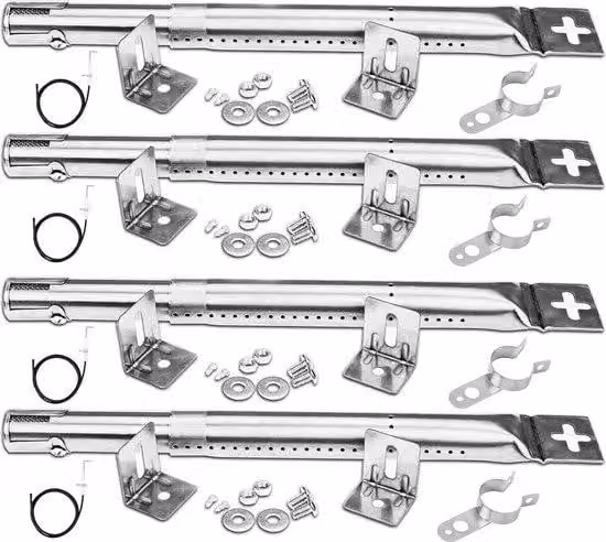 Ricambi universali per bruciatori in acciaio inox 31-45cm - Landmann Enders Tepro Char-Broil Campingaz Outback Taino Proficook Barbecook protezione termica 4 pezzi