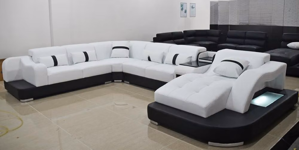 Ledersofa Sofa Modernes Leder Wohnlandschaft Design Ecksofa Couch Polster