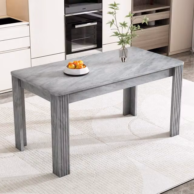 Tavolo da pranzo moderno REDOM rettangolare in legno grigio opaco – 1