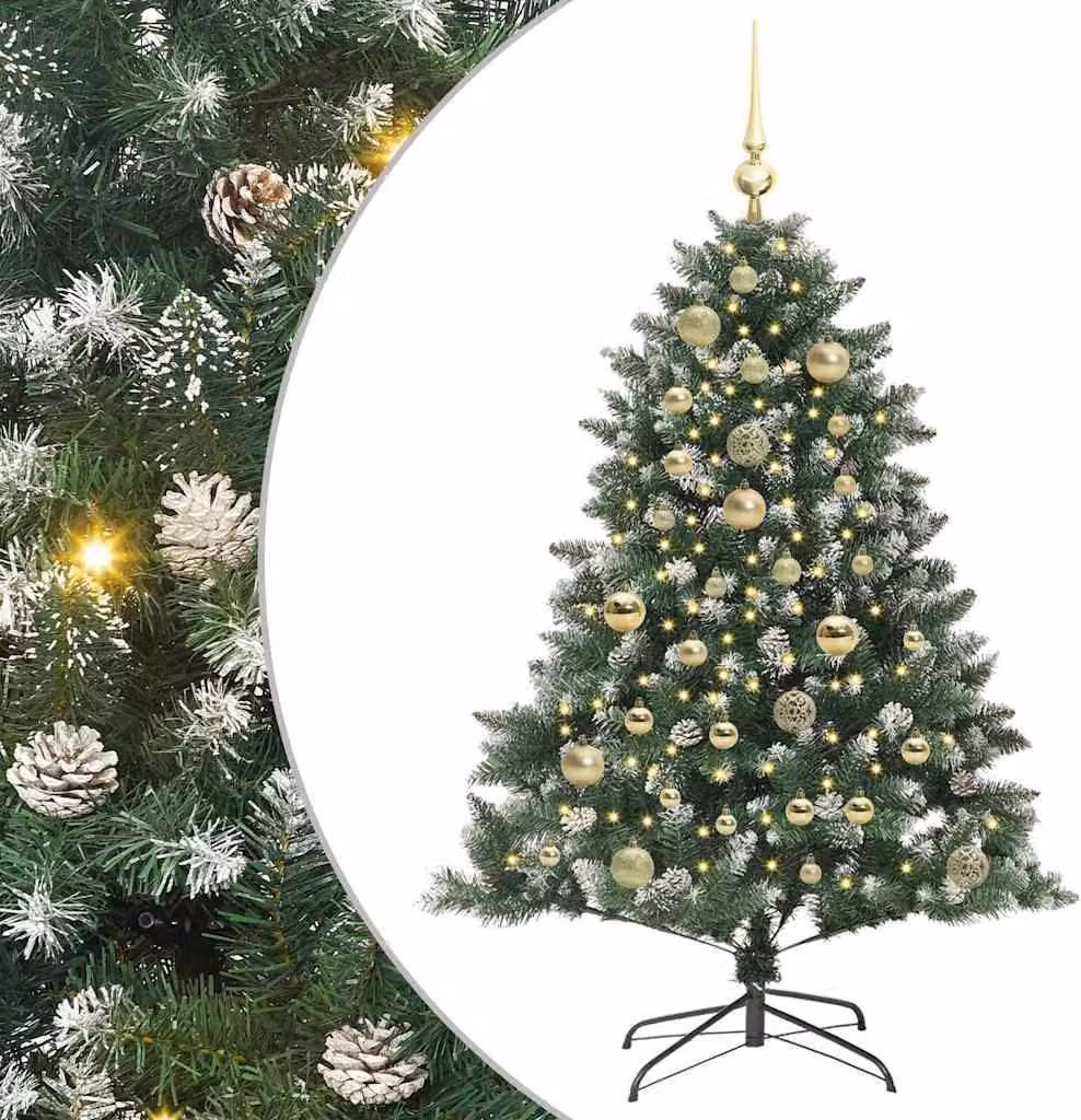 Albero di Natale artificiale con 150 LED Verde 120 cm