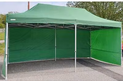 Tenda party a forma di tettoia, 4x8 metri, alluminio, , 450 g/m² - 4 pareti laterali complete, colore blu