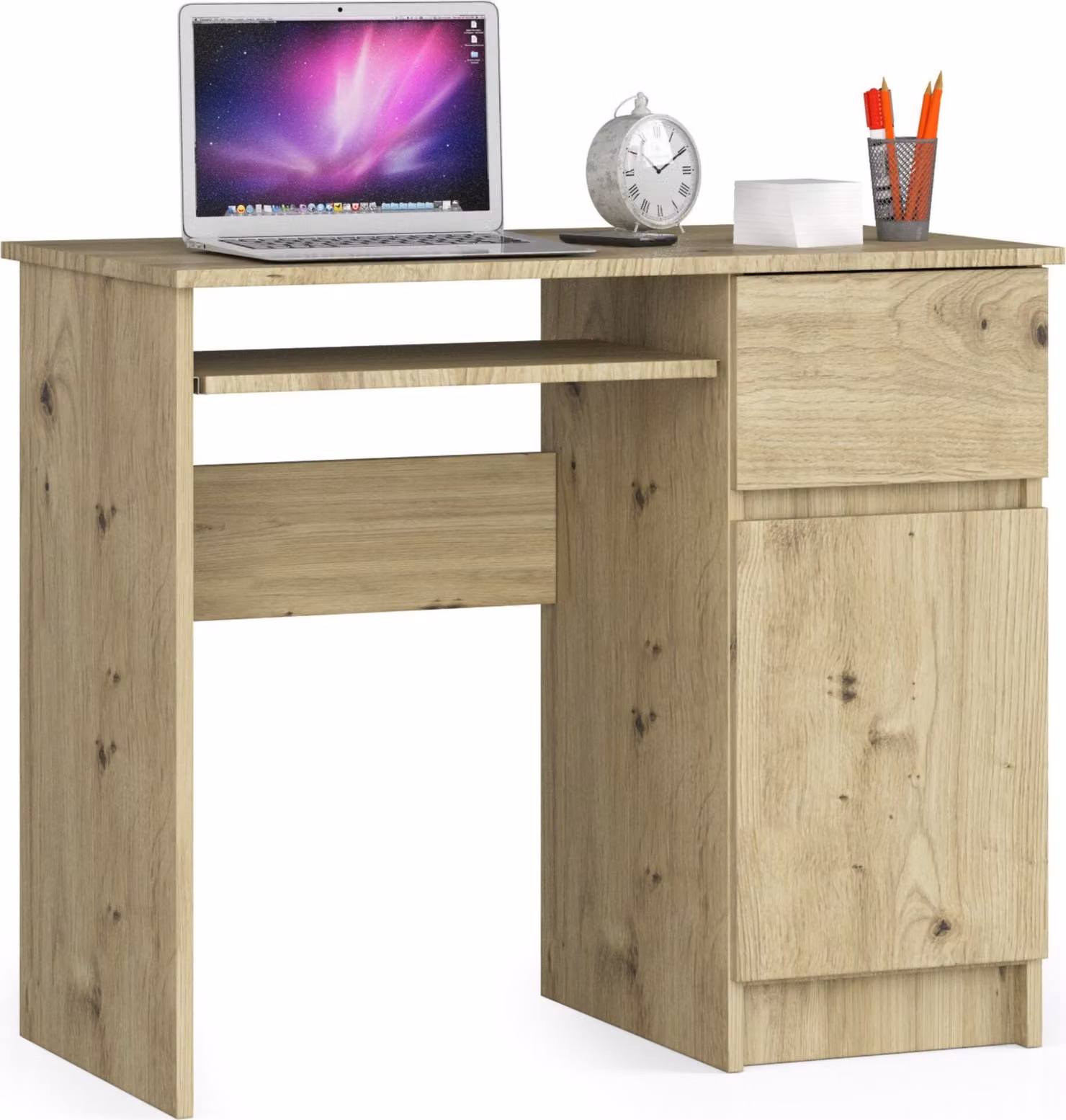Scrivania "Sole Desk" con cassetto e armadietto con serratura
