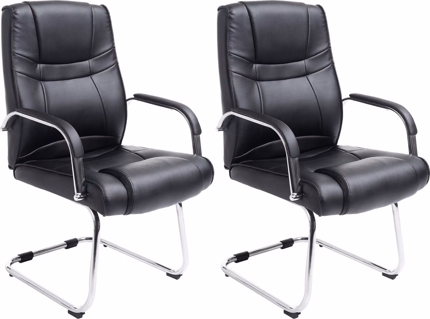 Set di 2 sedie Attila con struttura in metallo grigio