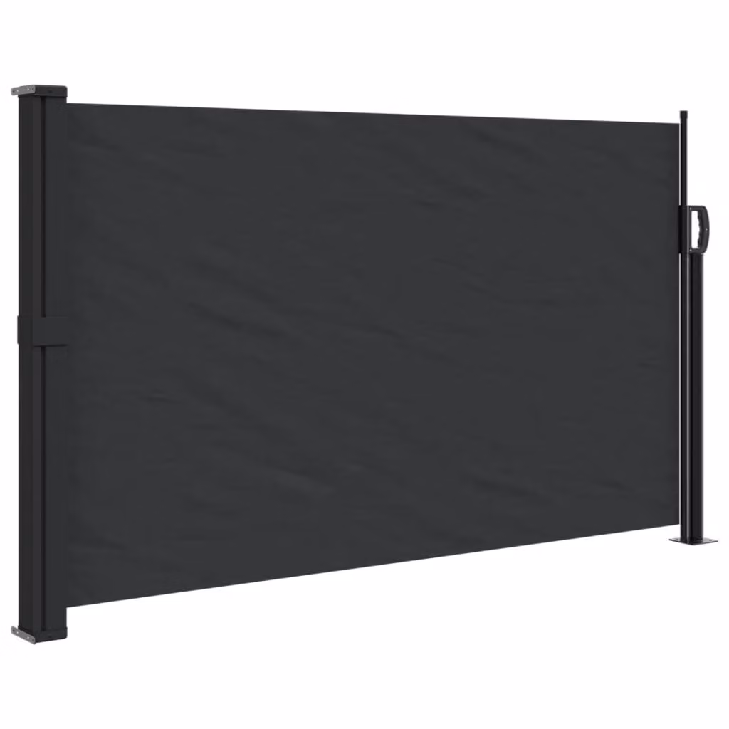 Tenda da Sole Laterale Retrattile Nera 117x300 cm