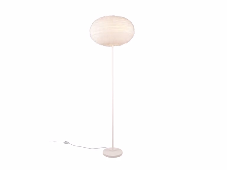 Lampada da terra FURRY con paralume in peluche, altezza 154 cm