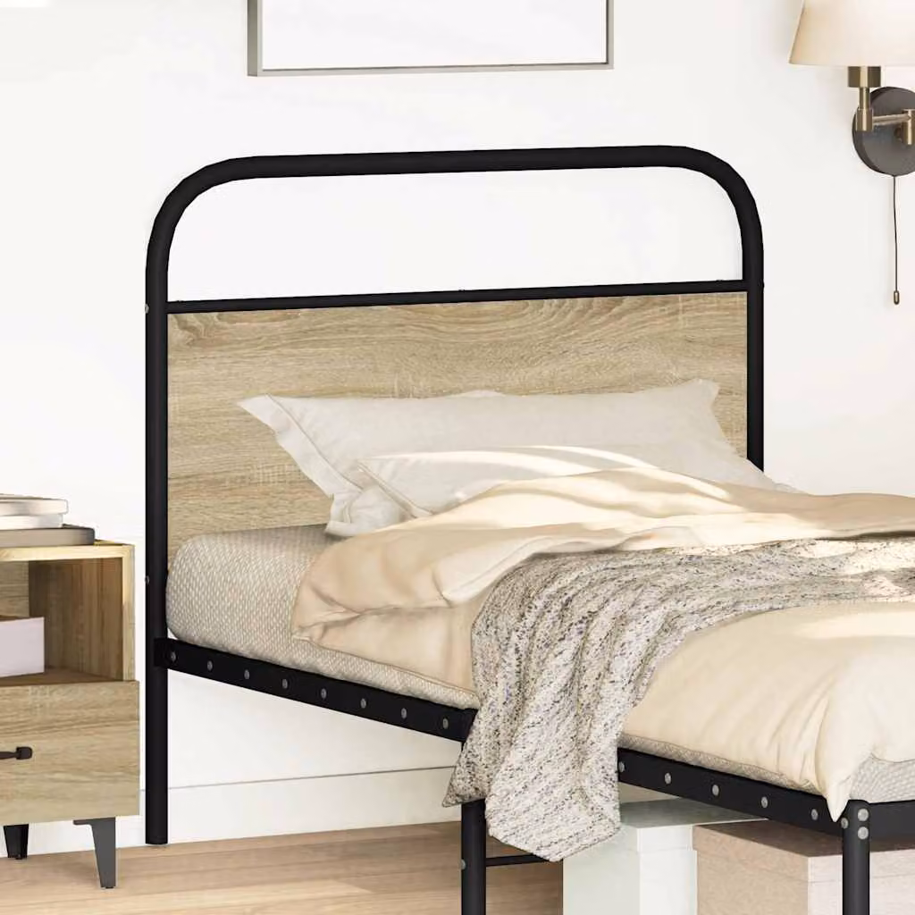 vidaXL Testiera di Ricambio Rovere Sonoma 107 cm Acciaio