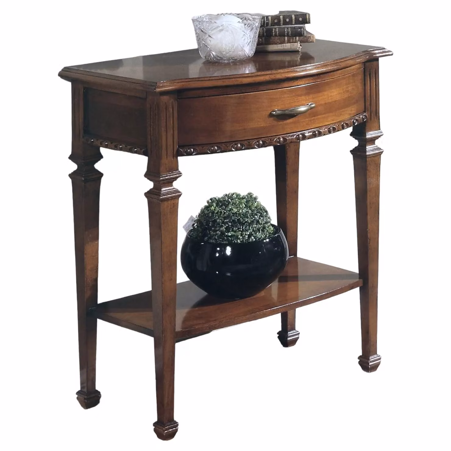 Consolle sagomata in legno con finitura bassano marrone Mobili 2G L/P/H: 66 x 41 x 78 cm – 2