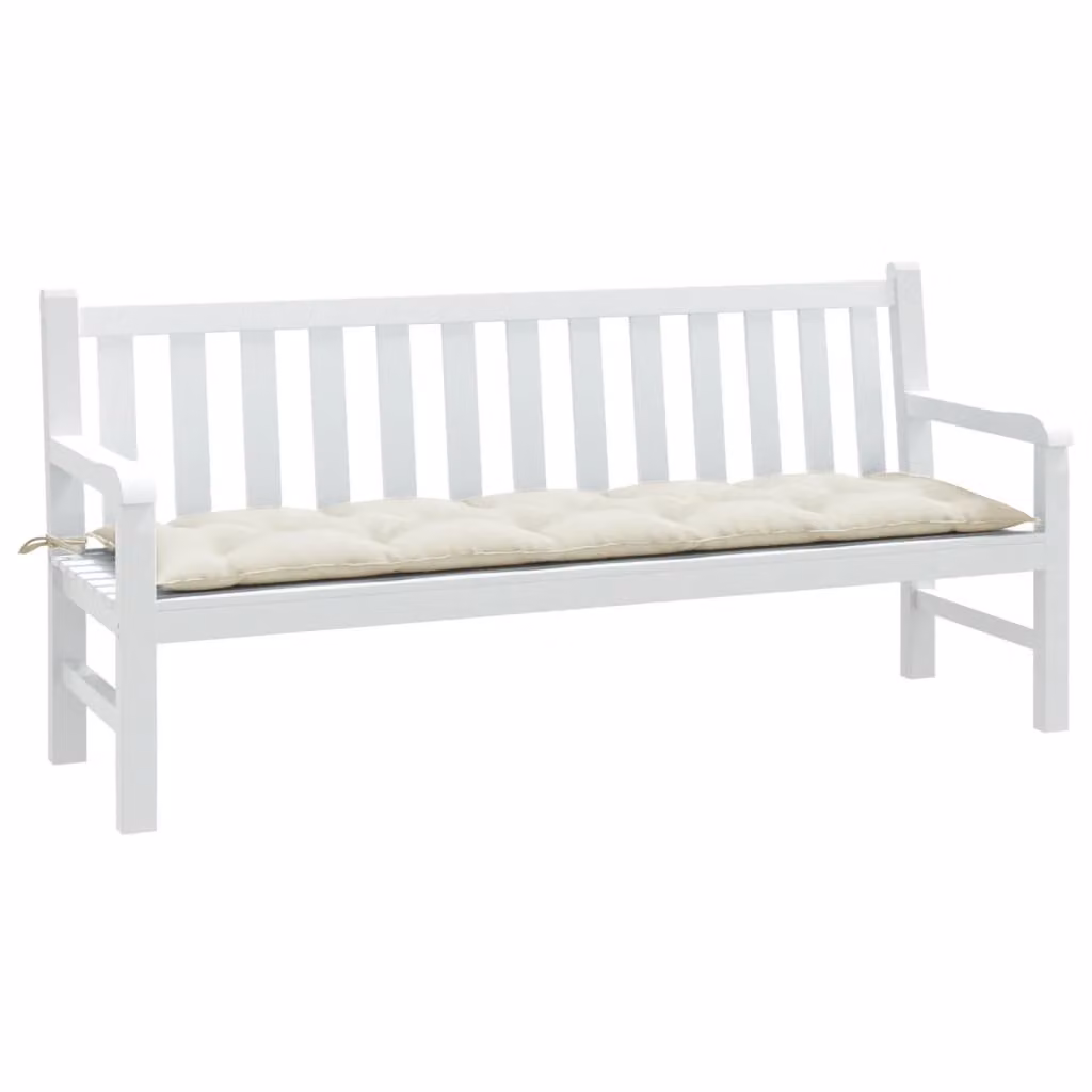 Cuscino per panca da giardino vidaXL beige, L 180 x P 50 x H 7 cm
