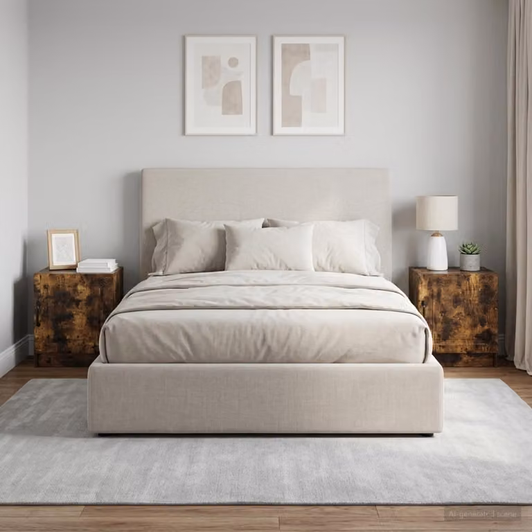 Set di 2 Armadi da Notte vidaXL in Rovere Fumo, Design Moderno, L 43 cm x P 34,5 cm x H 47 cm