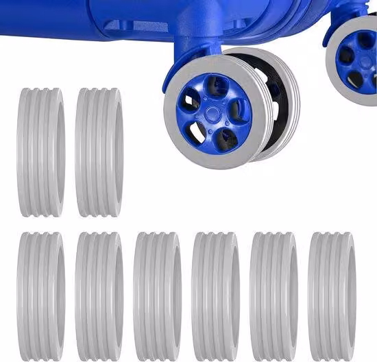 Coperture protettive per valigie, 8 pezzi, grigio