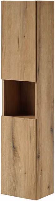 Colonna da bagno con 2 ante 30 x 140 x 25 cm effetto rovere 03_0009291
