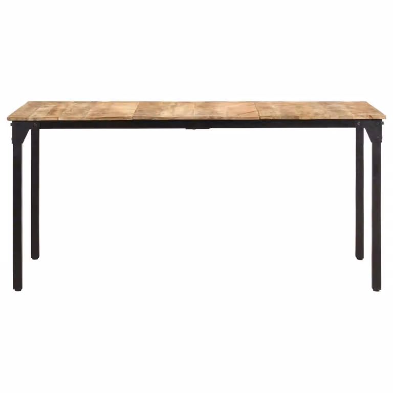 vidaXL Tavolo da pranzo 160x80x76 cm Legno di mango grezzo