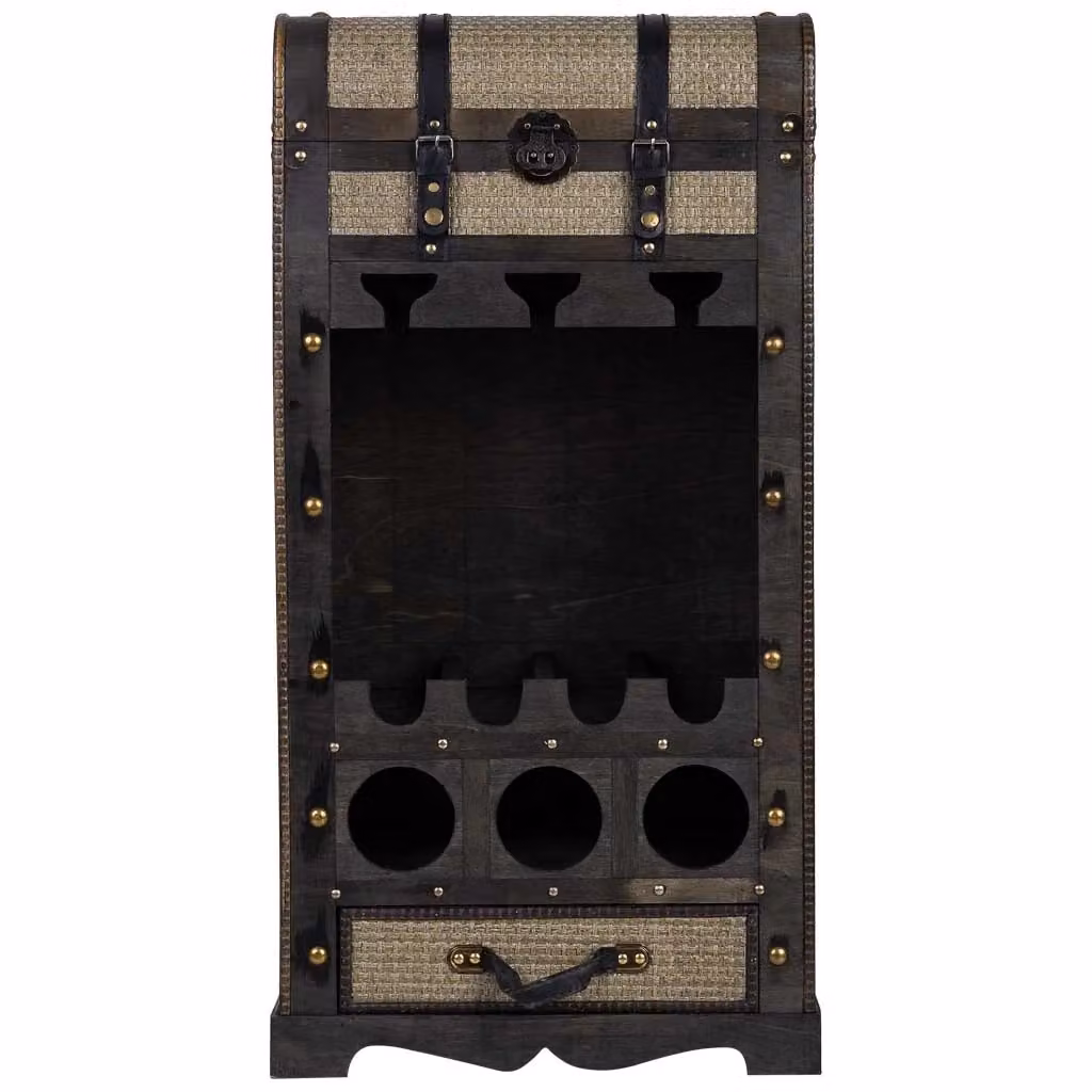 Baul porta bottiglie Wanderlust Deco in legno marrone L: 44 cm, P: 30 cm, H: 85 cm – 2