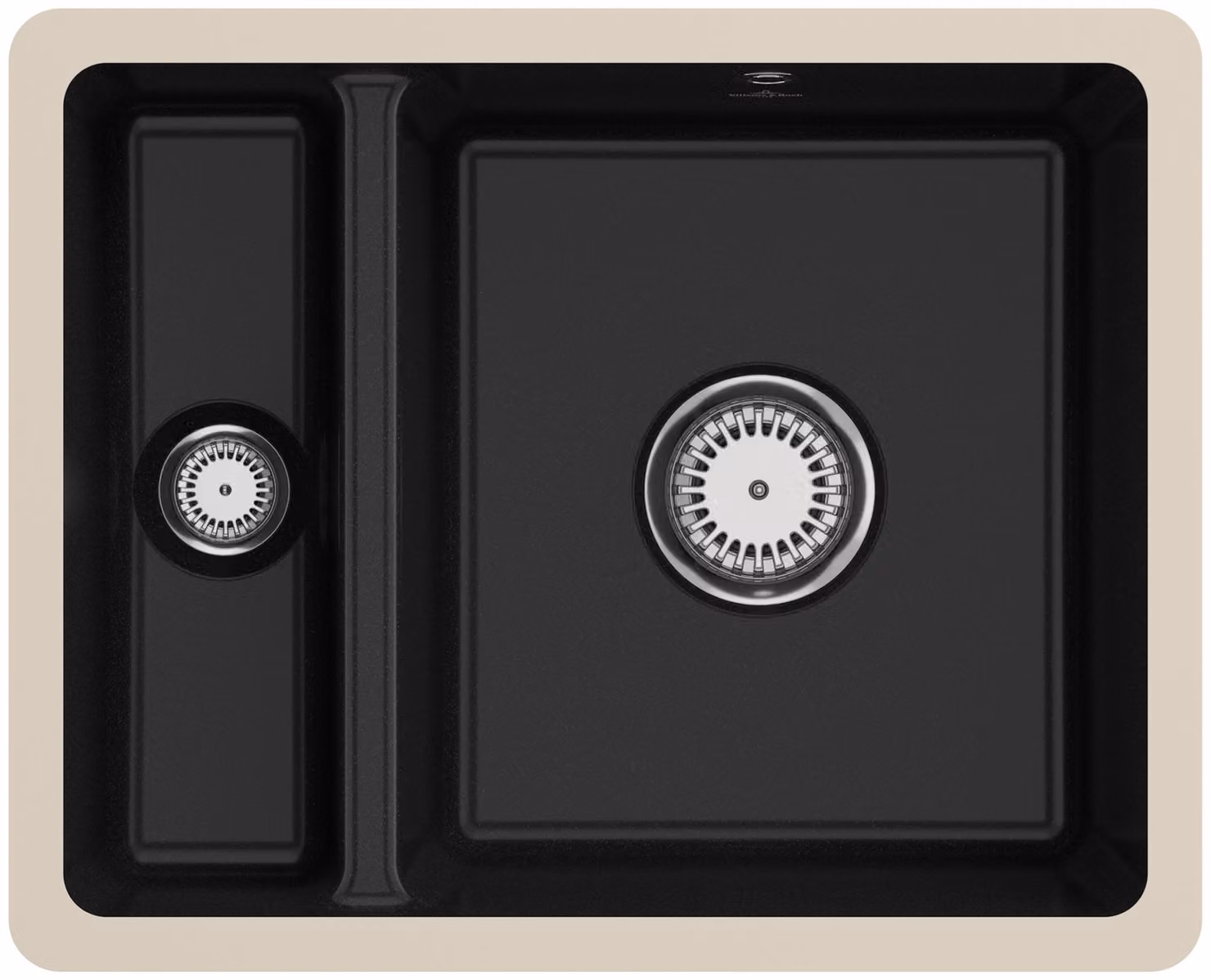 Villeroy & Boch Subway 60 - Lavello in Vetroceramica 55x44 cm, CeramicPlus, cromo 675801J0